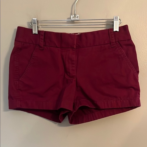 J. Crew Fuchsia Broken-In 3" Chino Shorts Size 2 - Picture 1 of 10